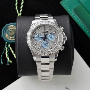 Đồng hồ Rolex Daytona 116576TBR Chế Tác Moissanite Viền Bezel và Mặt Số Replica 1:1 Cao Cấp 40mm