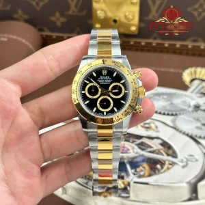 Đồng hồ Rolex Daytona 126503-0003 Demi Vàng Mặt Số Đen Replica 1:1 VSF 40mm