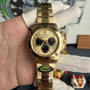 Rolex Daytona 126508-0006 Champagne Dial 18K Yellow Gold Plating Top Quality Replica Gained Weight 210g MZF 40mm