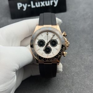 Rolex Daytona 126515LN-0008 Meteorite Dial 1:1 Custom Made 18K Solid Rose Gold Oysterflex Bracelet 40mm