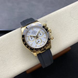Rolex Daytona 126518LN-0002 Yellow Gold White Dial Oysterflex 1:1 Best Clone QF 40mm