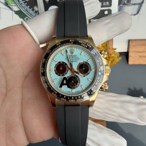 Đồng hồ Rolex Daytona 126518LN-0014 Vàng Vàng Mặt Xanh Ngọc Lam & Đen Dây Oysterflex Replica 1:1 VSF 40mm