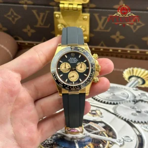 Đồng hồ Rolex Daytona 126518LN Vàng Vàng Mặt Số Đen & Champagne Dây Oysterflex Replica 1:1 VSF 40mm