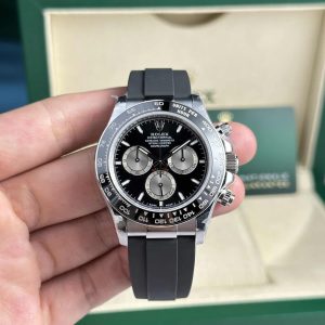 Đồng hồ Rolex Daytona 126519LN-0002 Mặt Đen Xám Cọc Dạ Quang Tinh Chỉnh Cân Nặng 155g Rep 1:1 Cao Nhất 40mm