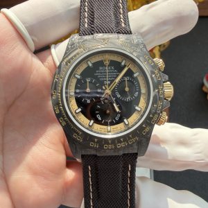 Rolex Daytona DiW Cream Invert Gold Carbon Fiber Nylon Strap 1:1 Best Replica 40mm