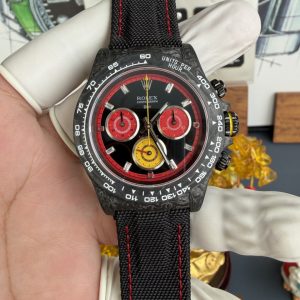 Rolex Daytona DiW F1 Racing Inspired Diamond Index Dial Black Carbon Fiber Super Clone N6F 40mm