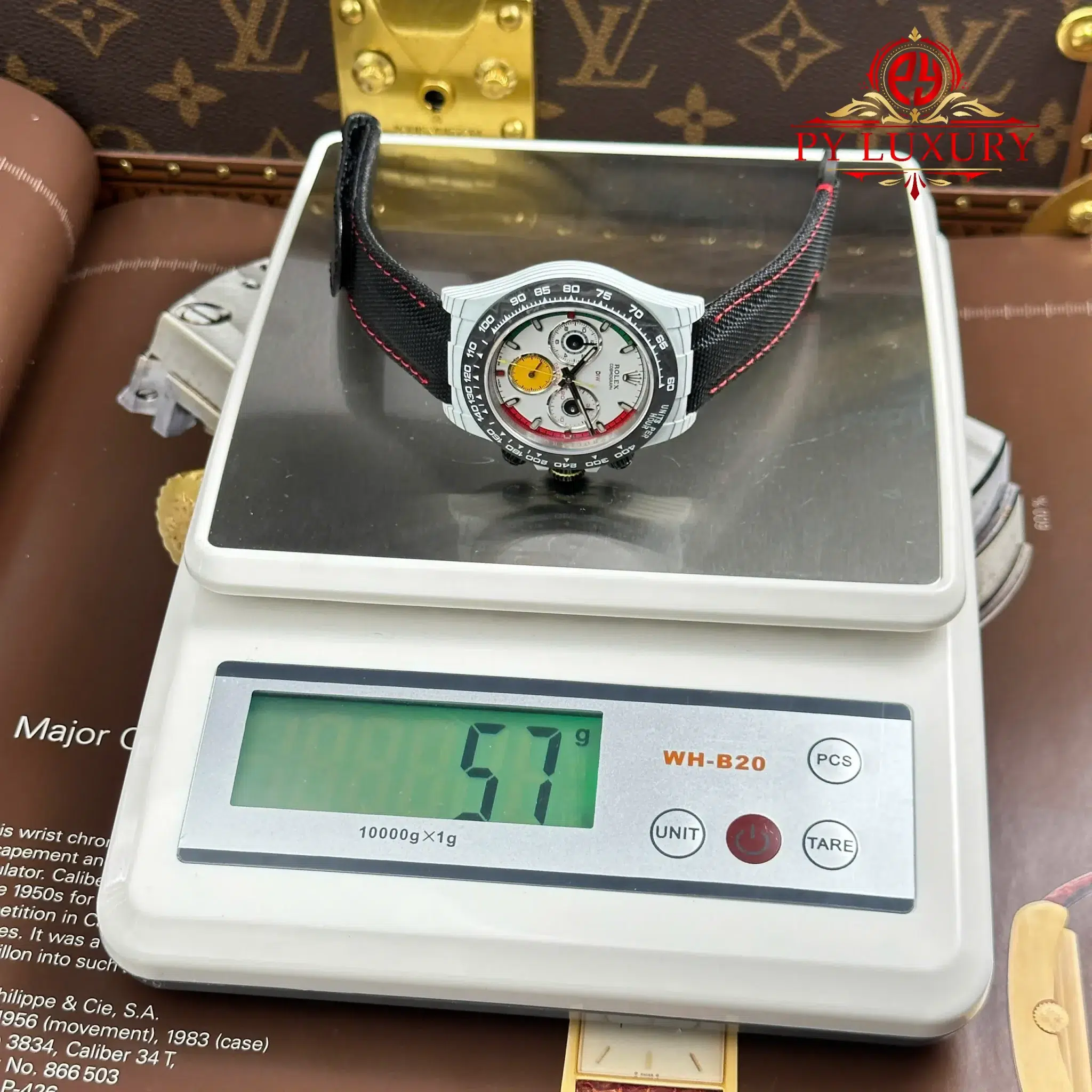 Rolex Daytona DiW Ferrari CarboQuartz White Dial Nylon Strap 1:1 Best Replica 40mm - Image 14