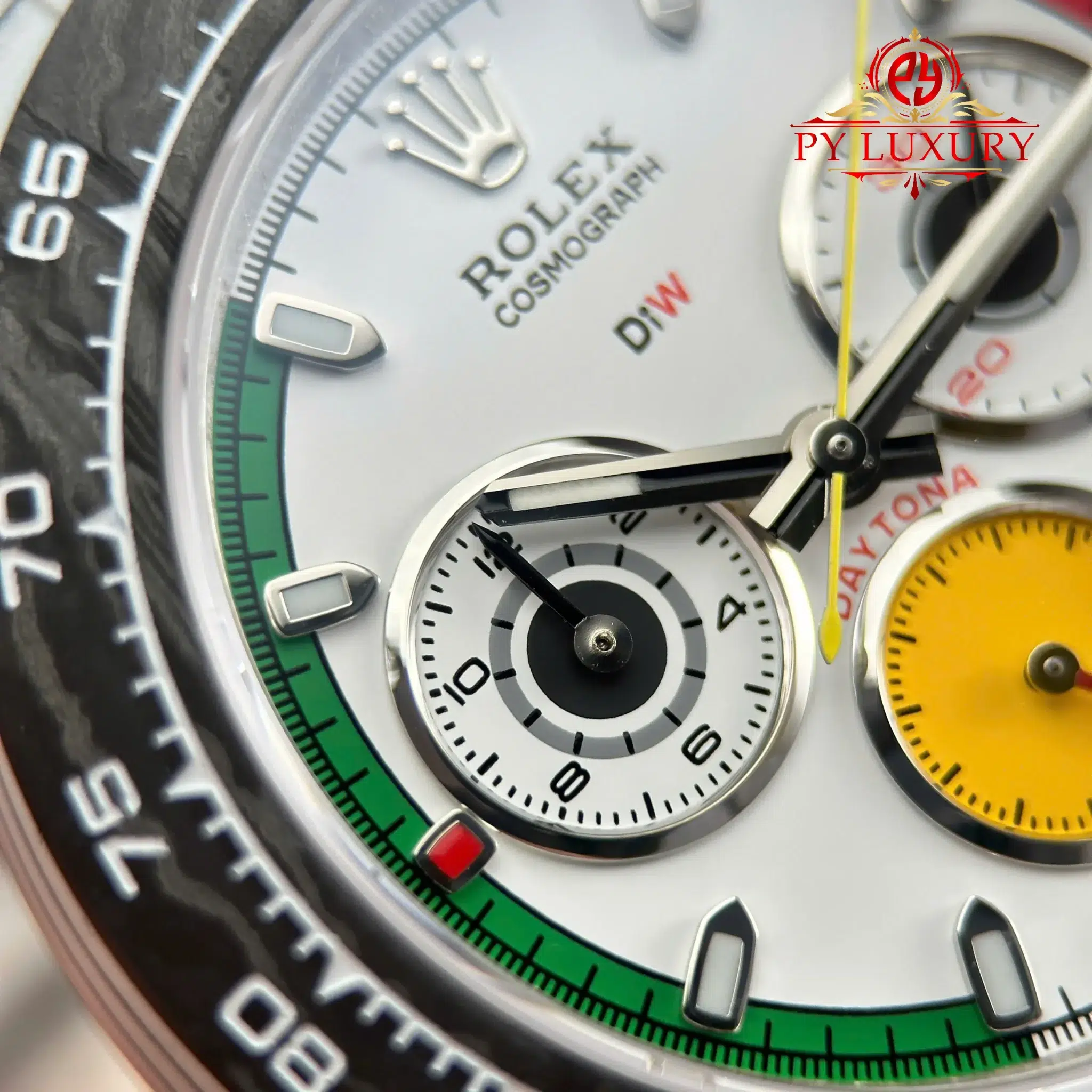 Rolex Daytona DiW Ferrari CarboQuartz White Dial Nylon Strap 1:1 Best Replica 40mm - Image 8