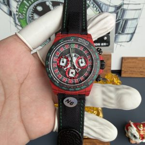 Rolex Daytona DiW Lucky Player 3 Red Quartz Fiber Textile Strap Super Clone N6F 40mm