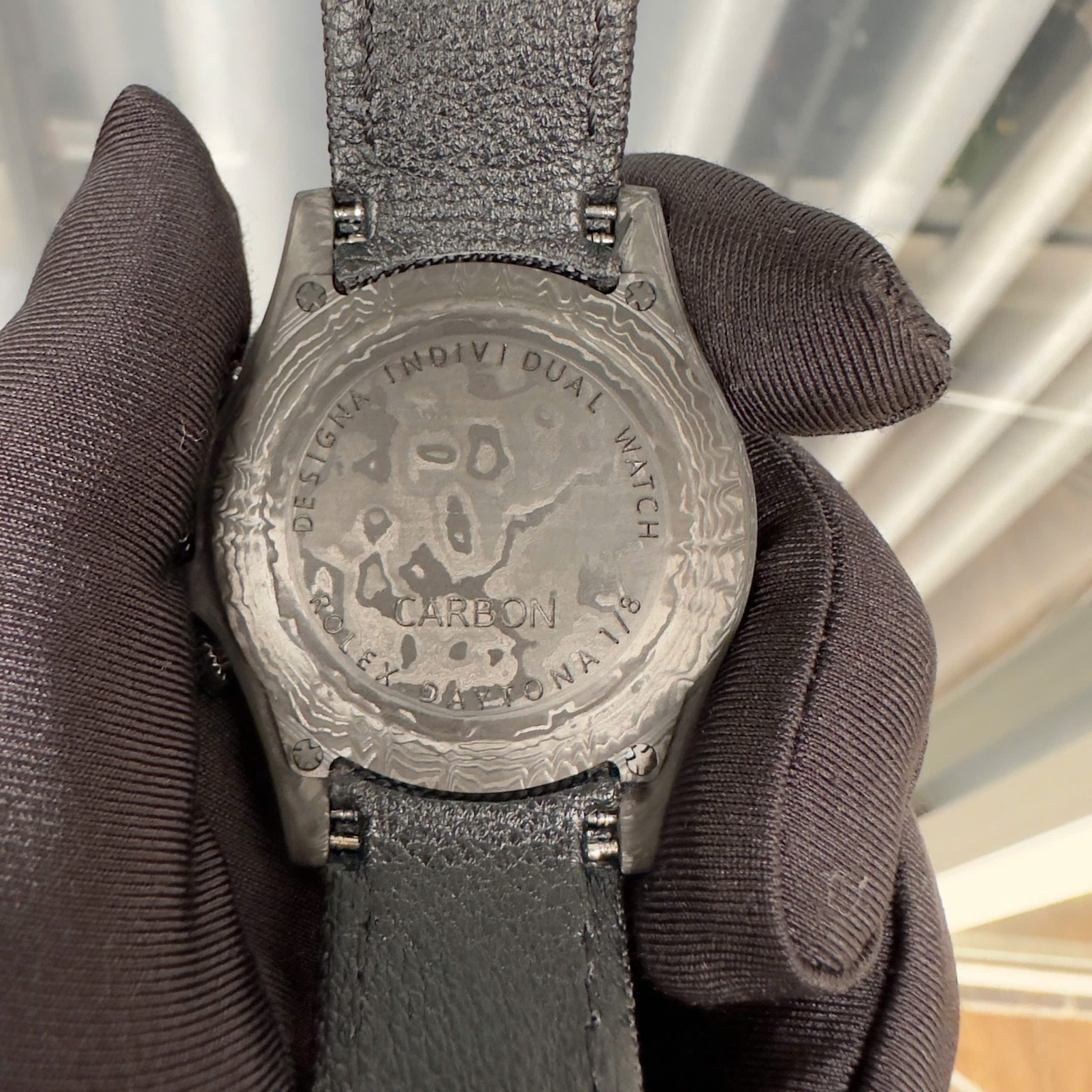 Rolex Daytona DiW Skeleton Dial Black Carbon Fiber Nylon Strap 1:1 Best Replica 40mm - Image 10