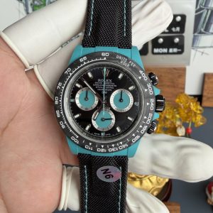 Rolex Daytona DiW Tiffany Blue Celeste CarboQuartz Textile Strap Super Clone N6F 40mm