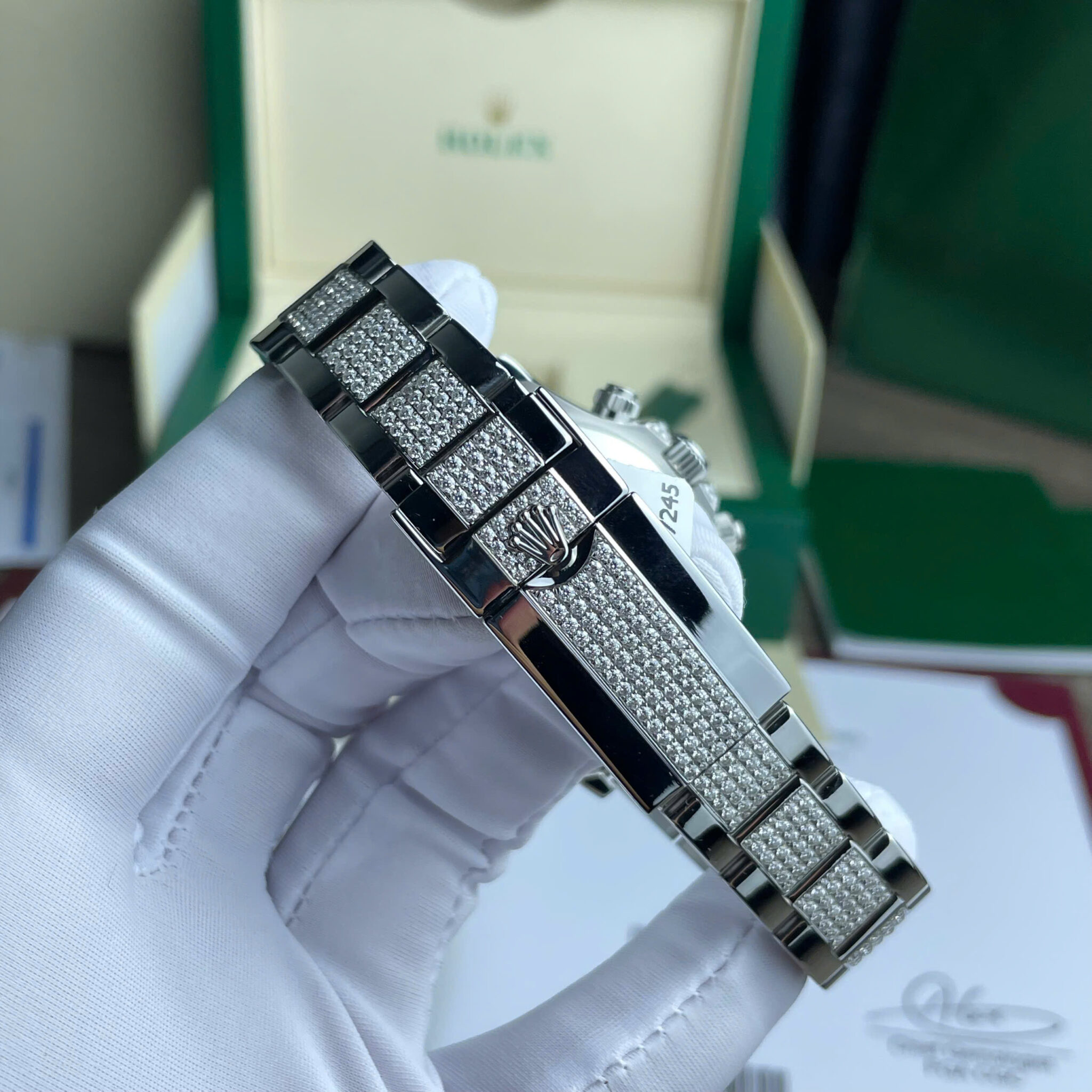 Rolex Daytona Eye of the Tiger Metal Bracelet Custom Moissanite Best Replica 40mm - Image 10