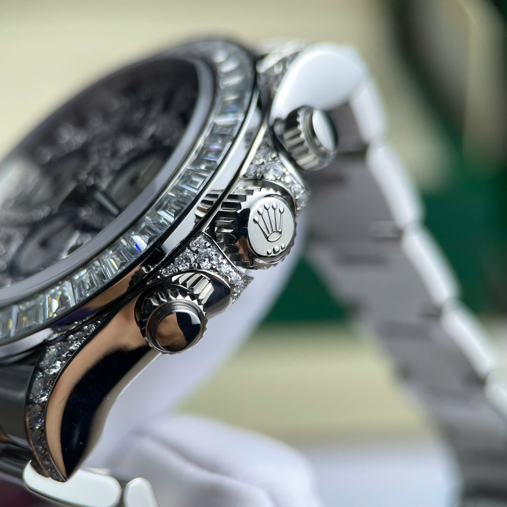 Rolex Daytona Eye of the Tiger Metal Bracelet Custom Moissanite Best Replica 40mm - Image 8