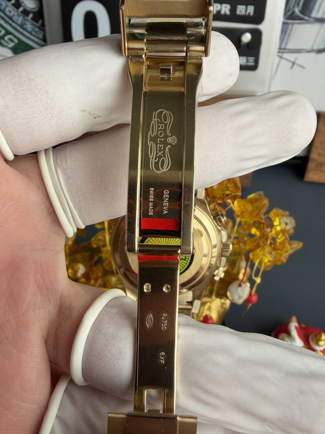 Rolex Daytona John Mayer Green Dial 18K Yellow Gold Plating Top Quality Replica Gained Weight 210g MZF 40mm - Image 11