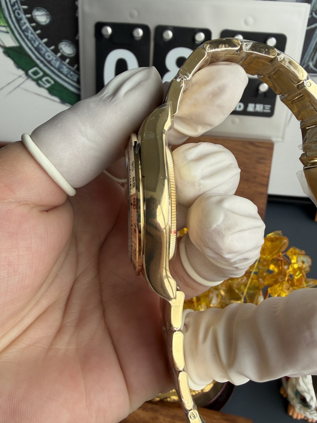 Rolex Daytona John Mayer Green Dial 18K Yellow Gold Plating Top Quality Replica Gained Weight 210g MZF 40mm - Image 8