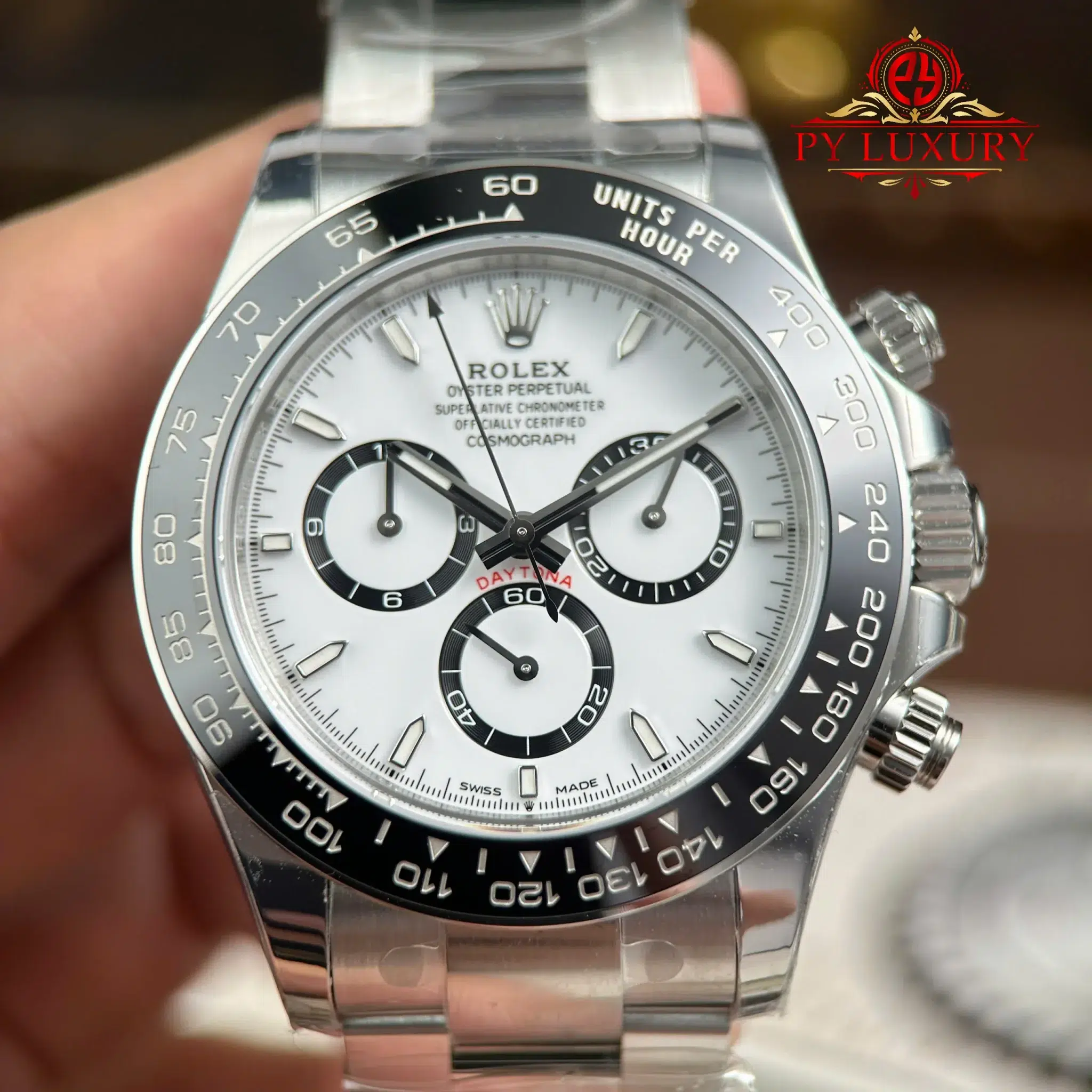 Đồng hồ Rolex Daytona Panda 126500LN Mặt Trắng Replica 1:1 VSF 40mm - Image 5