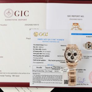 Đồng hồ Rolex Daytona 116505-0014 Bọc Vàng Hồng 18K Mặt Thiên Thạch Trắng Replica 1:1 40mm