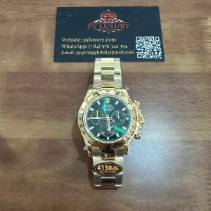 Đồng hồ Rolex Daytona 116508 John Mayer Vàng Vàng Mặt Xanh Lá 175g Replica 1:1 QF 40mm