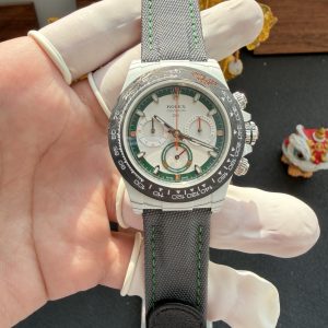Rolex DiW Daytona Alpine White & Green Dial Nylon Strap 1:1 Best Replica 40mm
