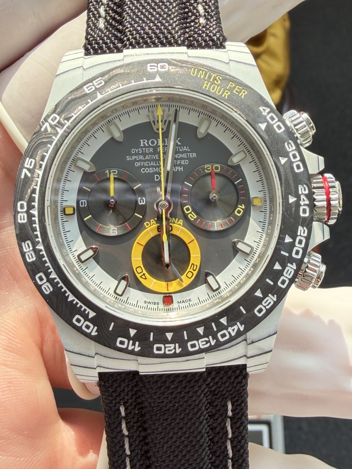 Rolex Daytona DiW Quantum Racer CarboQuartz Nylon Strap 1:1 Best Clone 40mm - Image 6