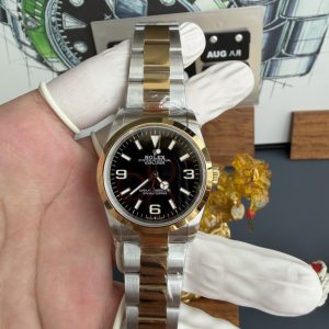 Rolex Explorer 124273-0001 Two Tone Steel & Yellow Gold Black Dial 1:1 Best Replica QF 36mm (Free Sprung)