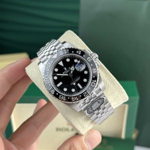 Đồng Hồ Rolex GMT-Master II 116710LN Mặt Đen Dây Jubilee Replica Clean 40mm
