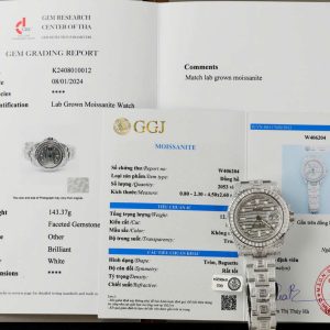 Đồng Hồ Rolex GMT-Master II 116769TBR Chế Tác Full Moissanite Rep 1:1 40mm