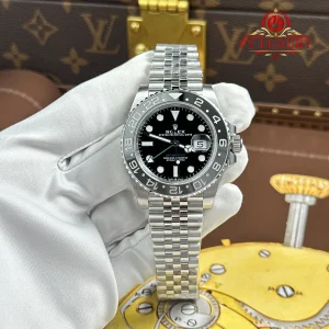 Đồng Hồ Rolex GMT-Master II 126710GRNR Bruce Wayne Viền Đen Xám Dây Jubilee Super Clone 1:1 VSF 40mm