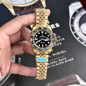 Đồng hồ Rolex GMT-Master II 126718GRNR-0001 Rep 1:1 Vàng Vàng Mặt Đen Clean Factory 40mm
