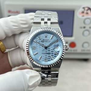 Đồng Hồ Rolex Land-Dweller 127236 Mặt Xanh Băng Họa Tiết Tổ Ong Dây Jubilee Replica 36mm