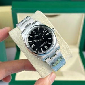 Đồng Hồ Rolex Oyster Perpetual 126000 Mặt Số Đen Replica 1:1 Clean Factory 36mm