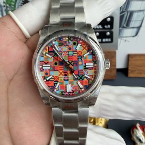 Rolex Oyster Perpetual 134300-0010 Multicoloured Jubilee-Motif Dial Best Replica QF 41mm