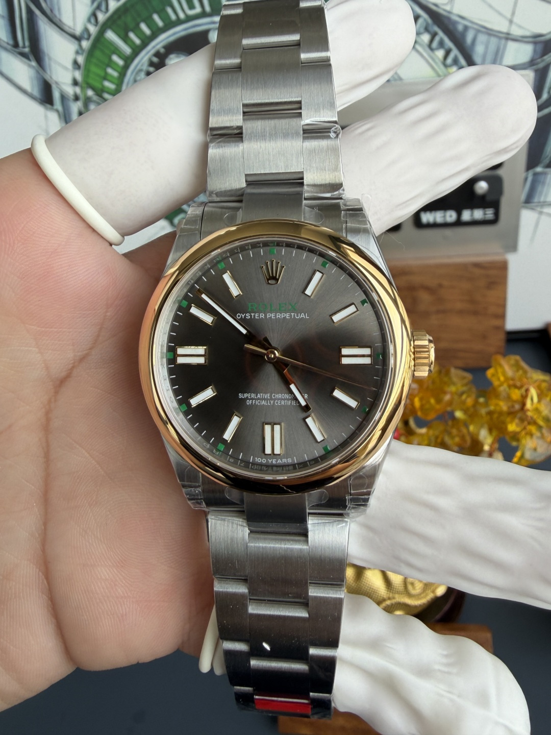 Rolex Oyster Perpetual 134303 Steel & Yellow Gold Slate Dial 1:1 Best Replica 41mm