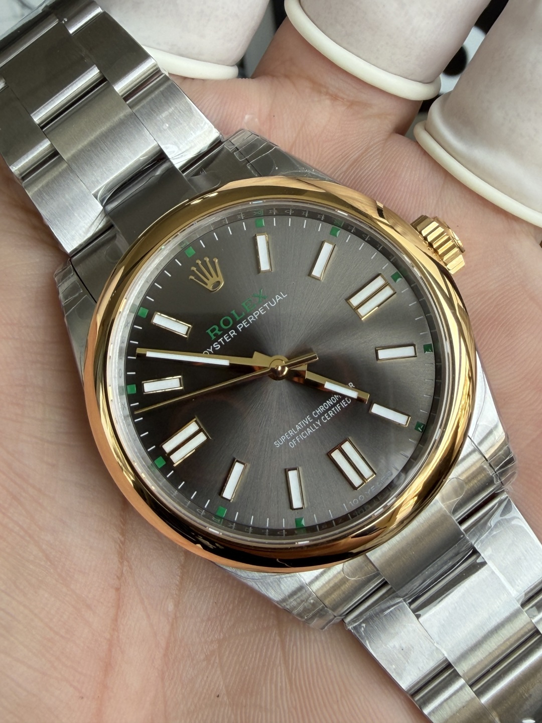 Rolex Oyster Perpetual 134303 Steel & Yellow Gold Slate Dial 1:1 Best Replica 41mm - Image 5