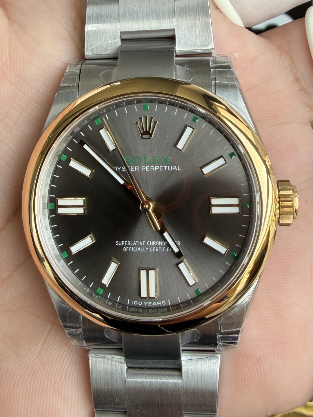 Rolex Oyster Perpetual 134303 Steel & Yellow Gold Slate Dial 1:1 Best Replica 41mm - Image 7