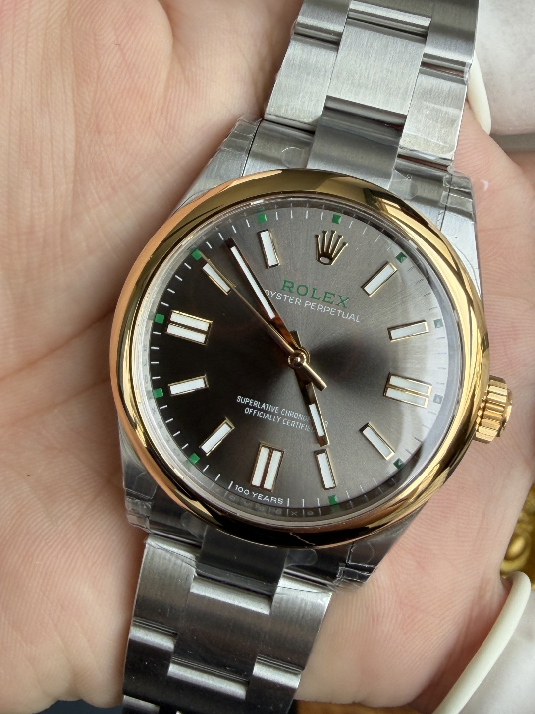 Rolex Oyster Perpetual 134303 Steel & Yellow Gold Slate Dial 1:1 Best Replica 41mm - Image 6