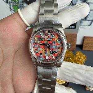 Rolex Oyster Perpetual 126000-0016 Multicoloured Jubilee-Motif Dial Best Replica QF 36mm