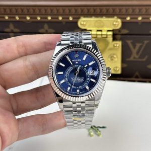 Đồng Hồ Rolex Sky-Dweller 326934 Mặt Xanh Dương Dây Jubilee Rep 1:1 42mm