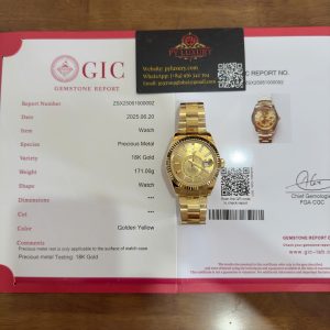 Đồng Hồ Rolex Sky-Dweller 326938 Mặt Champagne Bọc Vàng 18K Dây Oyster 42mm