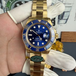 Đồng Hồ RRolex Submariner Date 126618LB Vàng Vàng Mặt Xanh Dương Replica 1:1 VSF 41mm