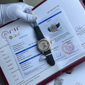 Đồng Hồ Rolex Yacht-Master 126655 Bọc Vàng Hồng 18K Chế Tác Full Moissanite Rep 1:1 Clean 40mm