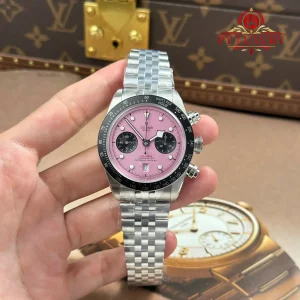 Đồng Hồ Tudor Black Bay Chrono 79360N Mặt Số Hồng Dây Jubilee Replica TWF 41mm