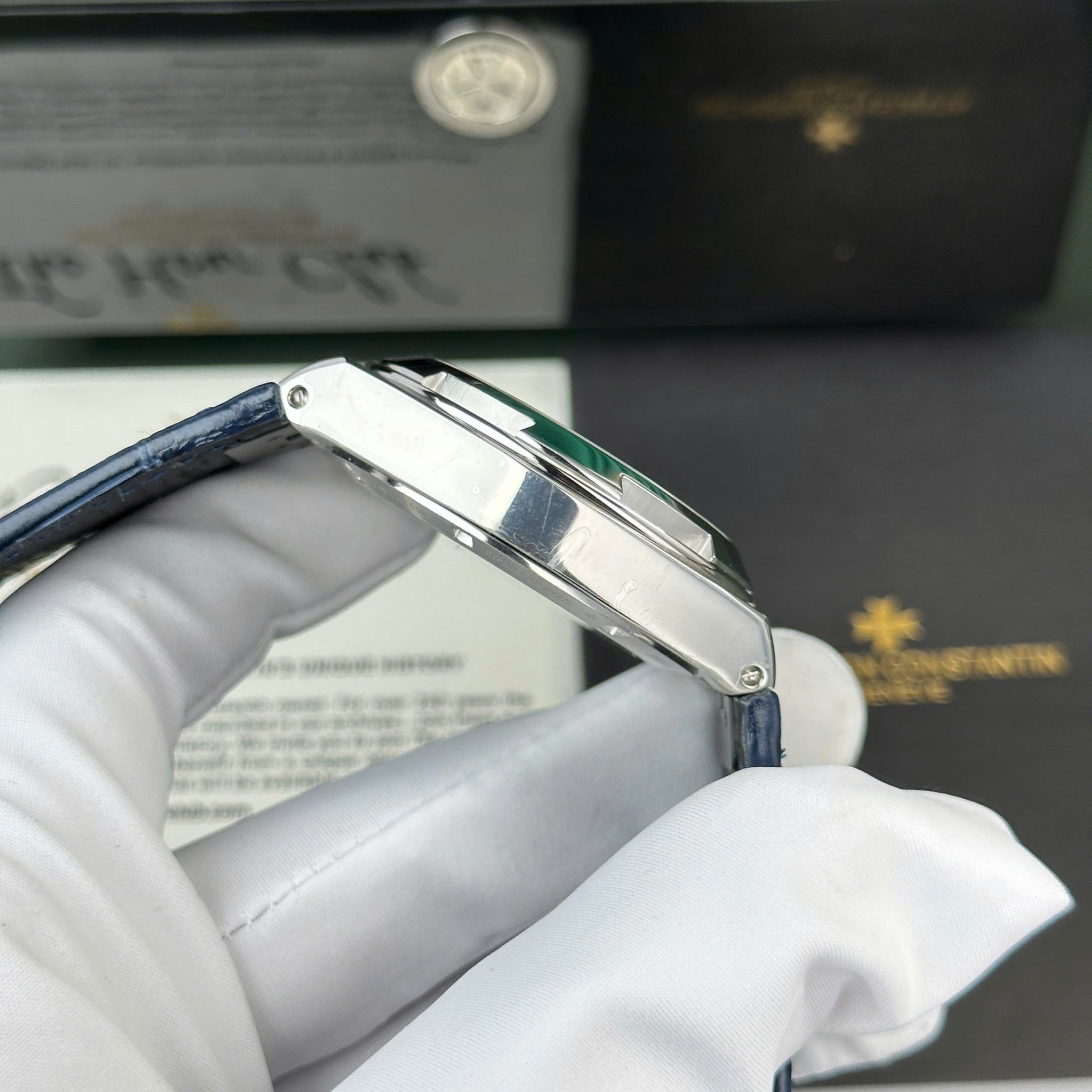 Vacheron Constantin Overseas Dual Time 7900V/110A-B334 Blue Dial Leather Strap Swiss Replica PZF 41mm - Image 6
