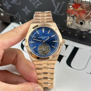 Vacheron Constantin Overseas Tourbillon 6000V Rose Gold Blue Dial Best Replica BBR 42.5mm