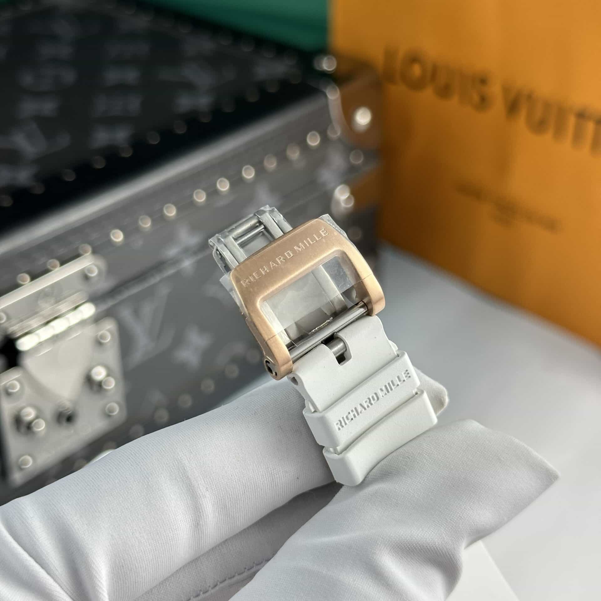Richard Mille RM07-01 White Ceramic Rose Gold Red Lip Best Replica 45.32 x 32.3mm - Image 7