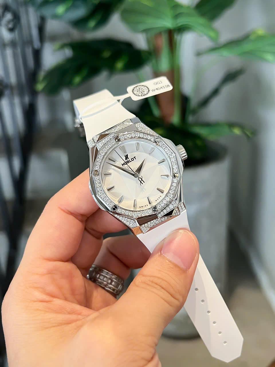 Hublot Classic Fusion Orlinski Titanium White Alternative Pavé Custom Moissanite 40mm - Image 4