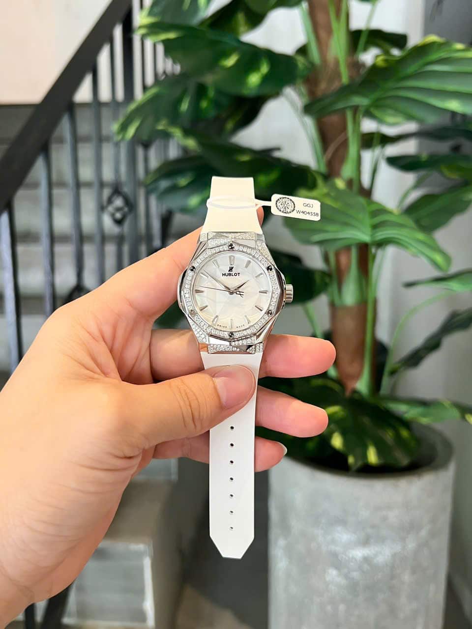 Hublot Classic Fusion Orlinski Titanium White Alternative Pavé Custom Moissanite 40mm - Image 2