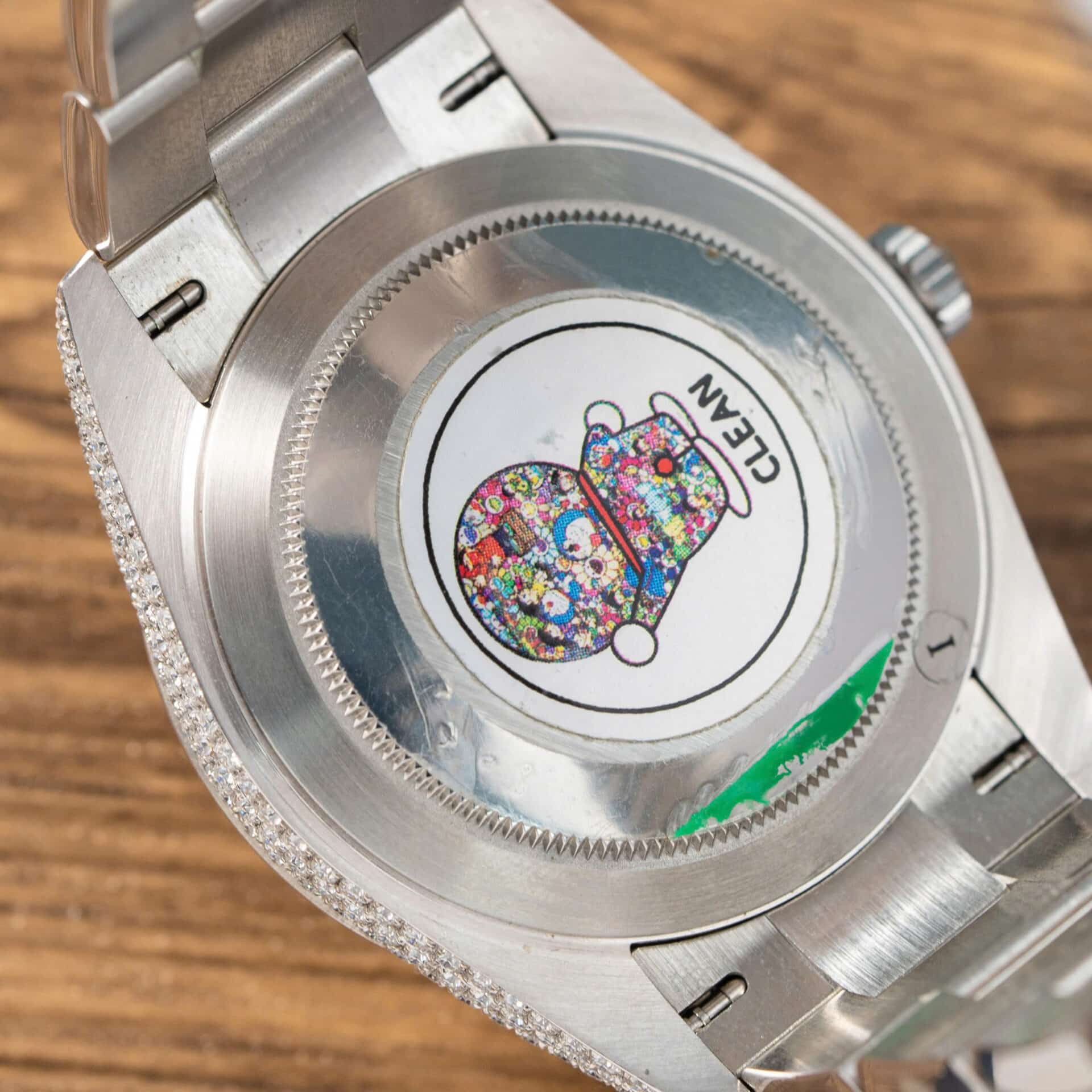 Đồng Hồ Rolex Datejust Mặt Xanh Dương Cọc Dạ Quang Chế Tác Full Moissanite Hong Kong 41mm - Image 10
