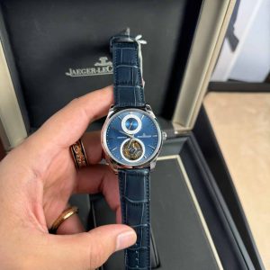 Đồng Hồ Jaeger-LeCoultre Master Ultra Thin Tourbillon Mặt Xanh Dây Da Rep 1:1 APS 40mm